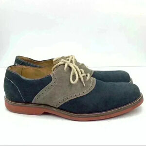 1901 mens flats size 11.5 navy blue gray suede